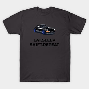 Eat Sleep Shift Repeat Porsche 911 Car T-Shirt